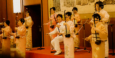 開会前にステージでは二胡の特别演奏が行われた